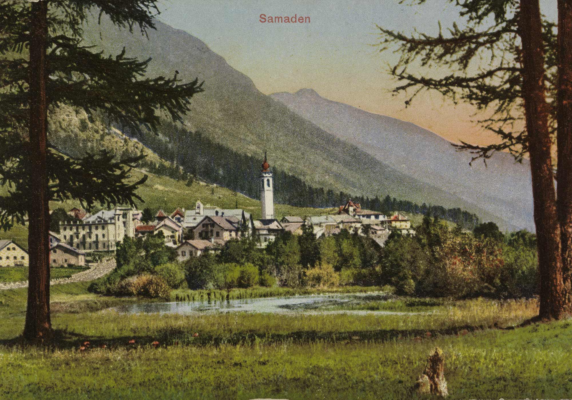 Historische Postkarte Samaden